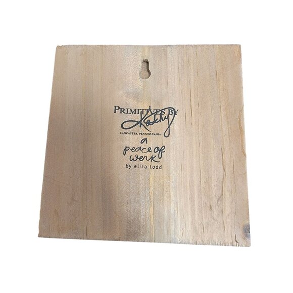 Colorful Wooden Block Decor With Floral Design & Motivational Quote By Primitive - Picture 2 of 4